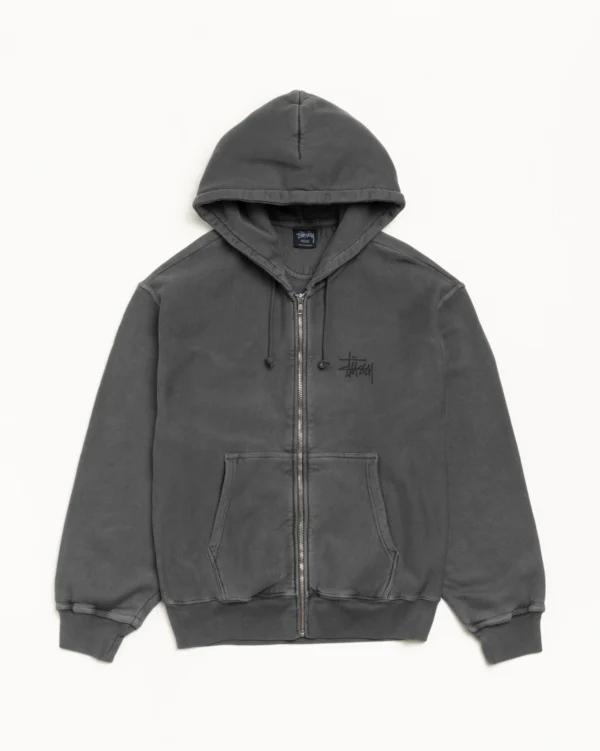 Basic Stussy Zip Hoodie Pigment Dyed - Image 2