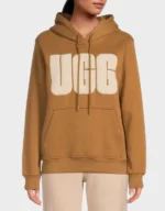 UGG-Rey-Fluff-Logo-Hoodie-in-Brown