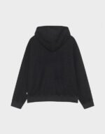 Double Layer Waffle Black Zip Hoodie - Image 2