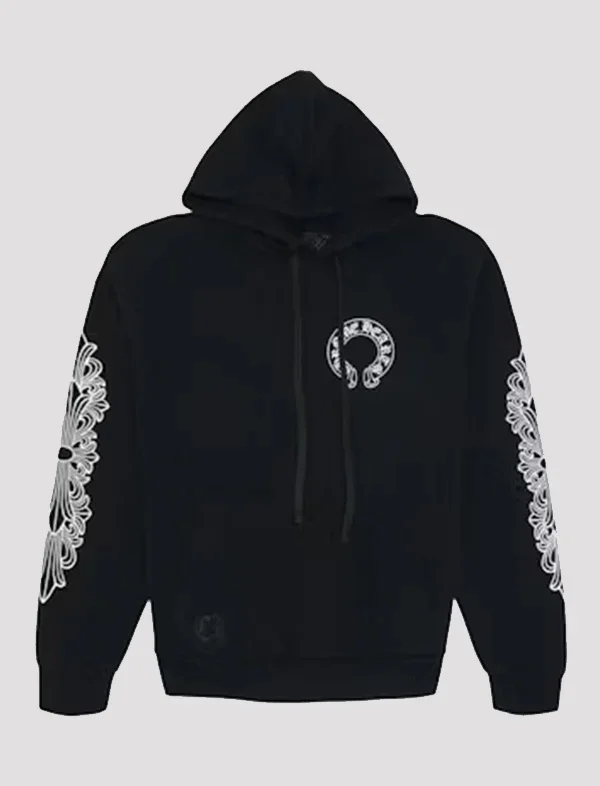 chrome-hearts-horse-floral-shoe-hoodie.webp Chrome Hearts Horse Shoe Floral Hoodie - Image 1