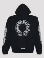 Chrome Hearts Horse Shoe Floral Hoodie - Image 2