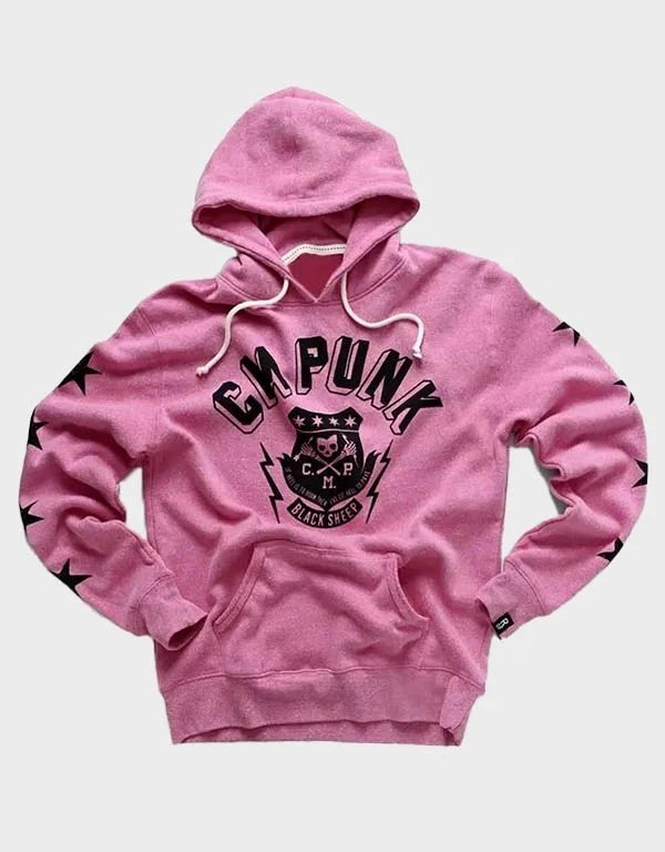cm-punk-black-sheep-pink-hoodie.jpg CM Punk Pink Hoodie - Image 1