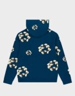 Denim Tears Mono Cotton Wreath Navy Hoodie - Image 2