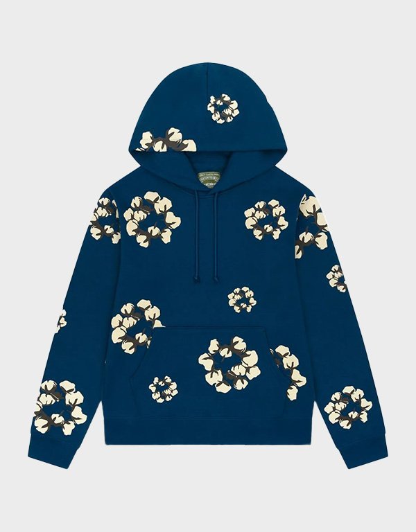 denim-tears-mono-cotton-wreath-navy-hoodie.jpg Denim Tears Mono Cotton Wreath Navy Hoodie - Image 1
