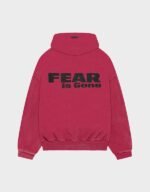 Fear Of God Vintage Fear Is Gone Red Hoodie - Image 2