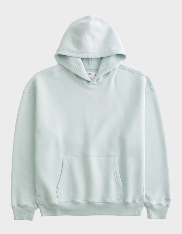 hollister-boxy-blue-grey-hoodie.jpg Hollister Boxy Blue Gray Hoodie - Image 1