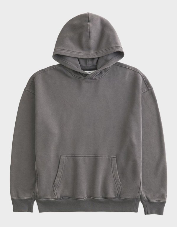 hollister-boxy-dark-grey-hoodie.jpg Hollister Boxy Dark Grey Hoodie - Image 1