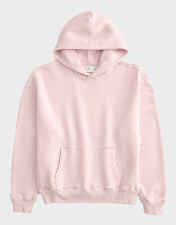 hollister-boxy-light-pink-hoodie.jpg Hollister Boxy Light Pink Hoodie - Image 1