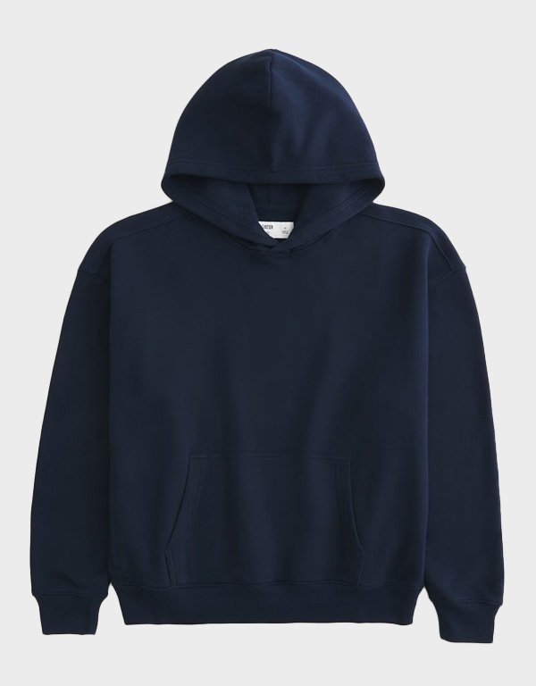 hollister-boxy-navy-hoodie.jpg Hollister Boxy Navy Hoodie - Image 1