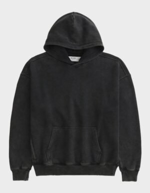 Hollister Boxy Washed Black Hoodie