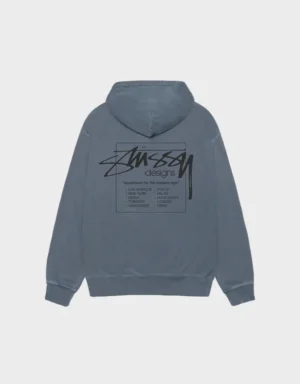 Stussy Modern Age Navy Pigment Dyed Hoodie