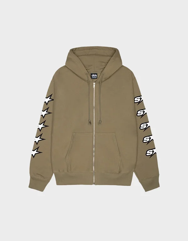 stussy-speedway-zip-army-hoodie.webp Stussy Speedway Zip Army Hoodie - Image 1
