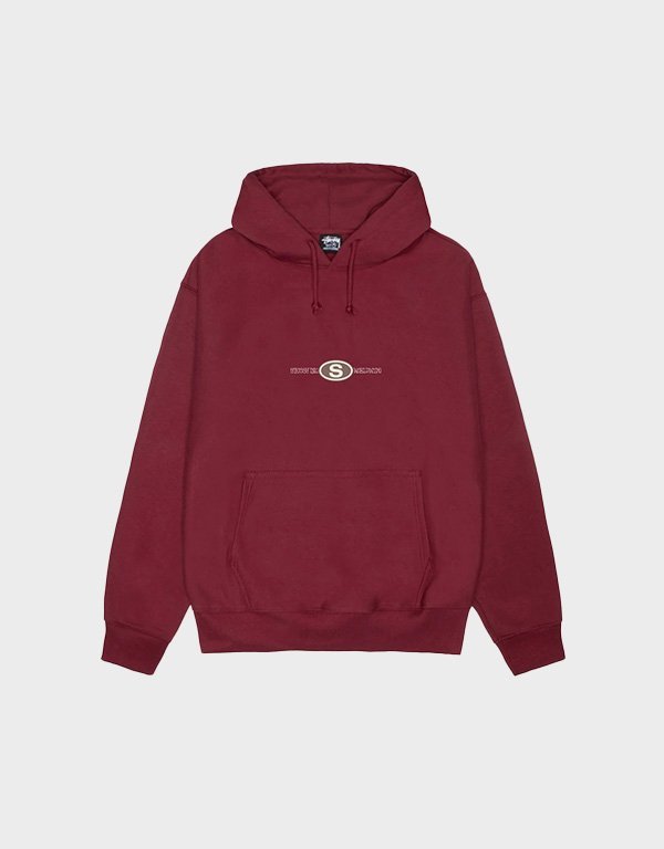 stussy-worldwide-dot-wine-hoodie.jpg Stussy Worldwide Dot Wine Hoodie - Image 1