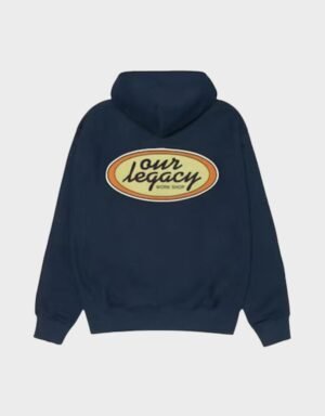 Stussy x Our Legacy Work Shop Oval Navy Hoodie
