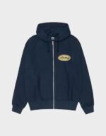 Stussy x Our Legacy Work Shop Oval Navy Hoodie - Image 2