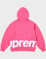 Supreme Big Logo Zip Up Magenta Hoodie - Image 2