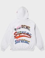 Supreme Multi logo Ash Grey Hoodie