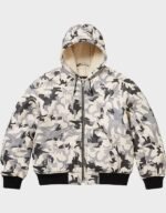 Supreme X Schott Shearling Hooded Work Camo Jacket